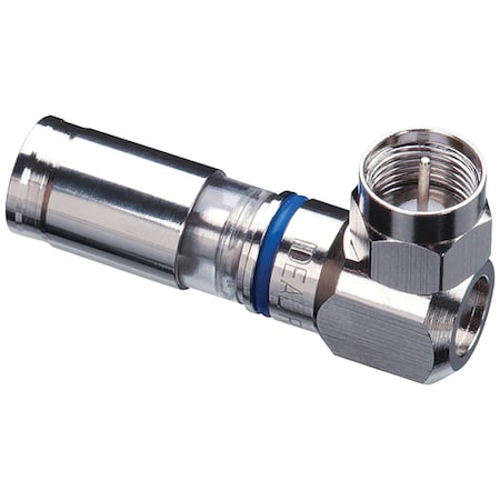 Ideal RG6 and RG6 InSITE RTQ Plenum Right-Angle F-Connector, Pack/5 92-691